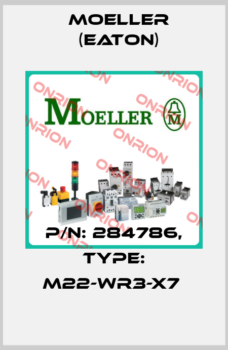P/N: 284786, Type: M22-WR3-X7  Moeller (Eaton)