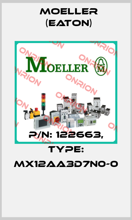P/N: 122663, Type: MX12AA3D7N0-0  Moeller (Eaton)