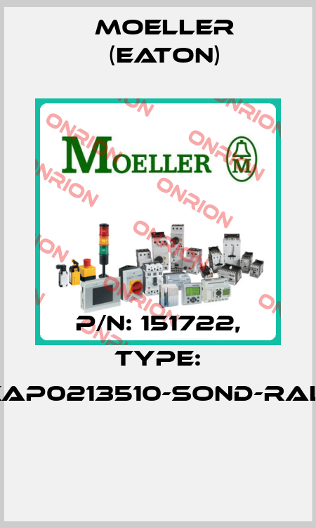 P/N: 151722, Type: XAP0213510-SOND-RAL*  Moeller (Eaton)