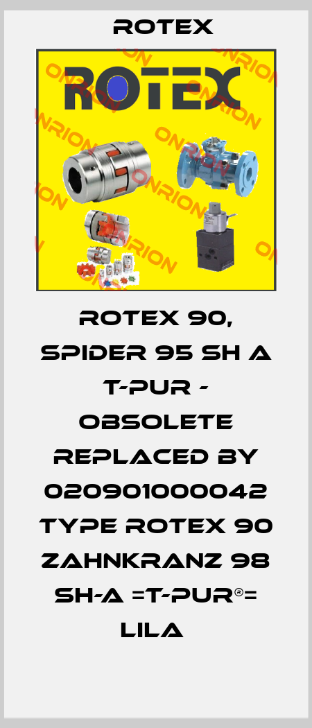 ROTEX 90, Spider 95 Sh A T-PUR - obsolete replaced by 020901000042 type ROTEX 90 Zahnkranz 98 Sh-A =T-PUR®= lila  Rotex