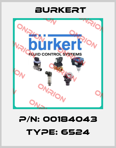 P/N: 00184043 Type: 6524 Burkert