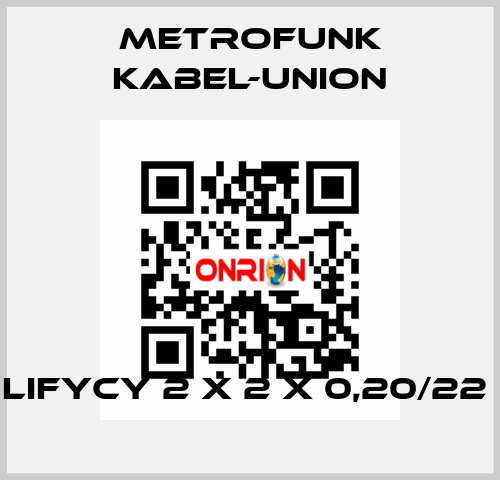 LifYCY 2 x 2 x 0,20/22  METROFUNK KABEL-UNION