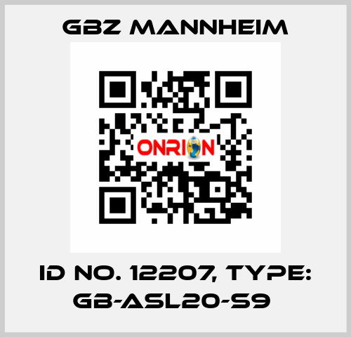 Id No. 12207, Type: GB-ASL20-S9  GBZ MANNHEIM