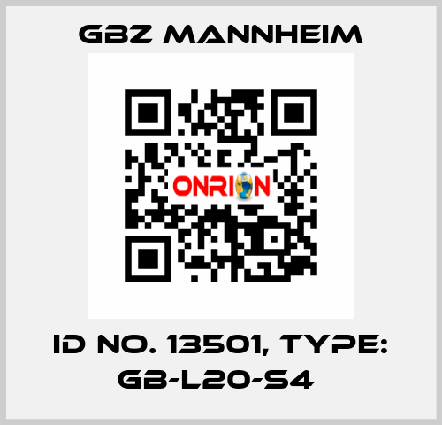 Id No. 13501, Type: GB-L20-S4  GBZ MANNHEIM