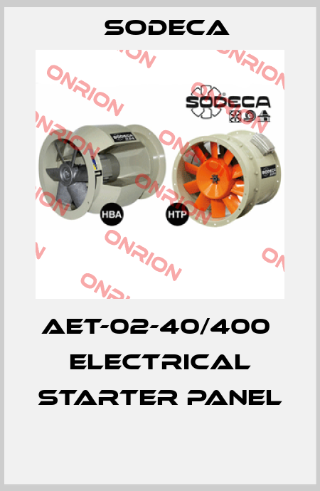 AET-02-40/400  ELECTRICAL STARTER PANEL  Sodeca