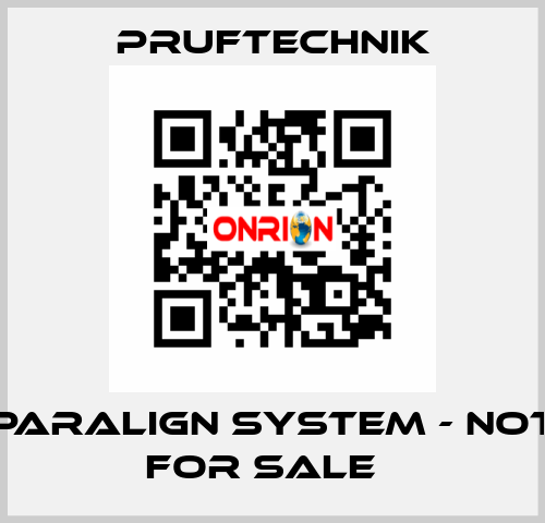 PARALIGN system - not for sale   Pruftechnik