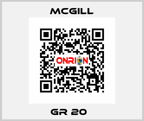  GR 20   McGill