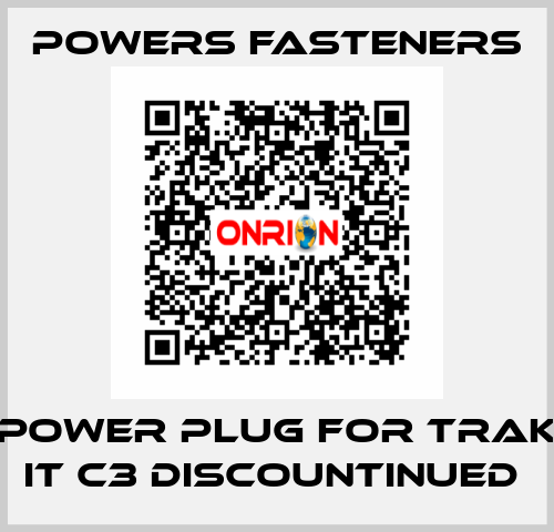 Power plug for Trak It C3 discountinued  Powers Fasteners