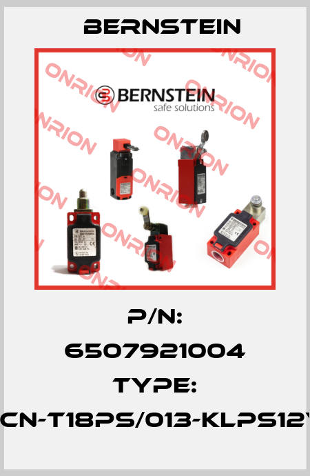 P/N: 6507921004 Type: KCN-T18PS/013-KLPS12V Bernstein