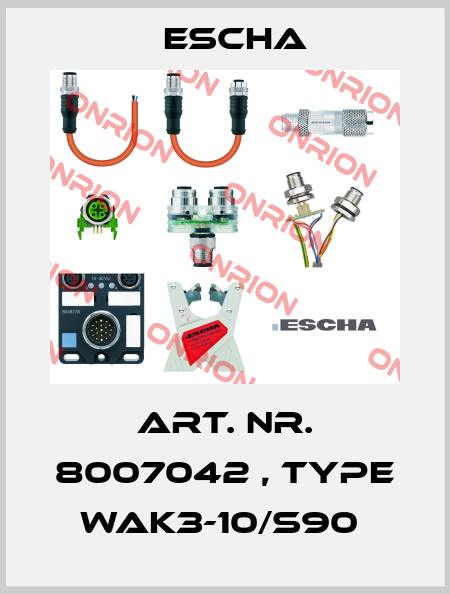 Art. Nr. 8007042 , type WAK3-10/S90  Escha
