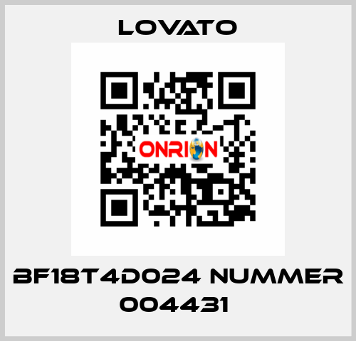 BF18T4D024 NUMMER 004431  Lovato