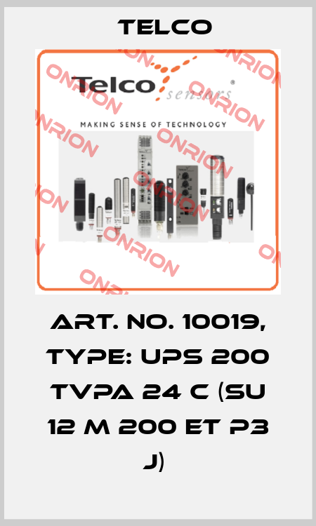 Art. No. 10019, Type: UPS 200 TVPA 24 C (SU 12 M 200 ET P3 J)  Telco