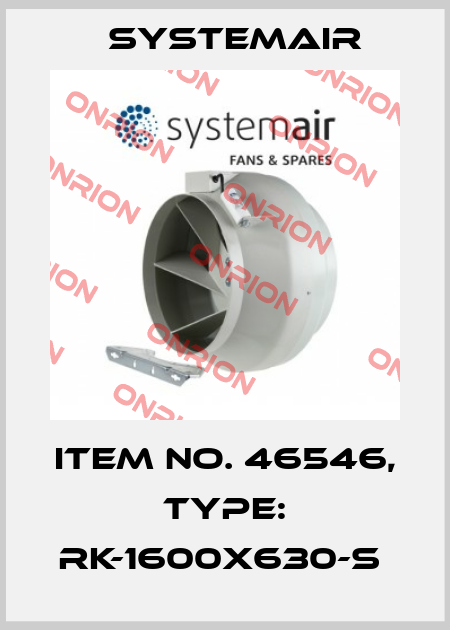 Item No. 46546, Type: RK-1600x630-S  Systemair
