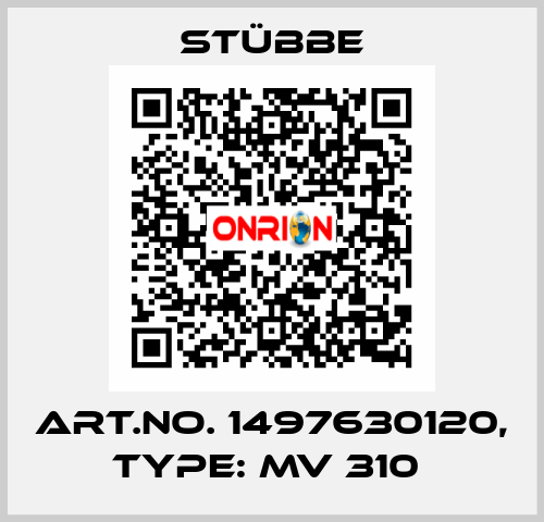 Art.No. 1497630120, Type: MV 310  Stübbe