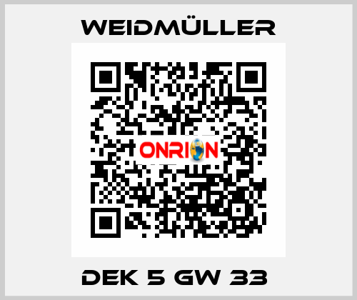 DEK 5 GW 33  Weidmüller