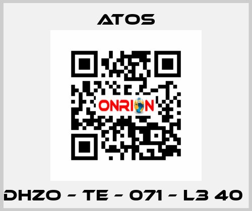 DHZO – TE – 071 – L3 40  Atos