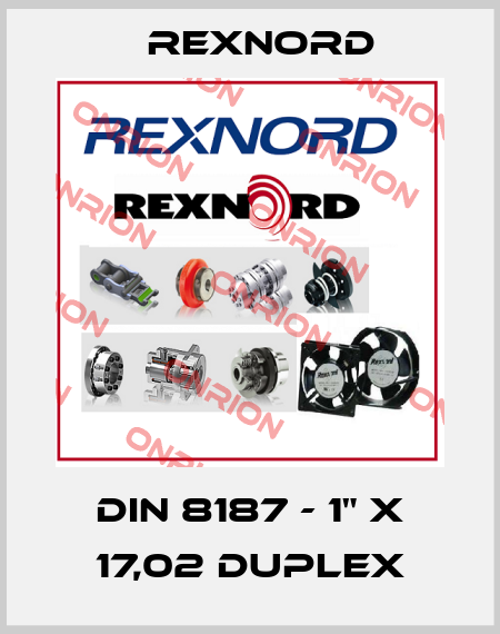 DIN 8187 - 1" X 17,02 DUPLEX Rexnord
