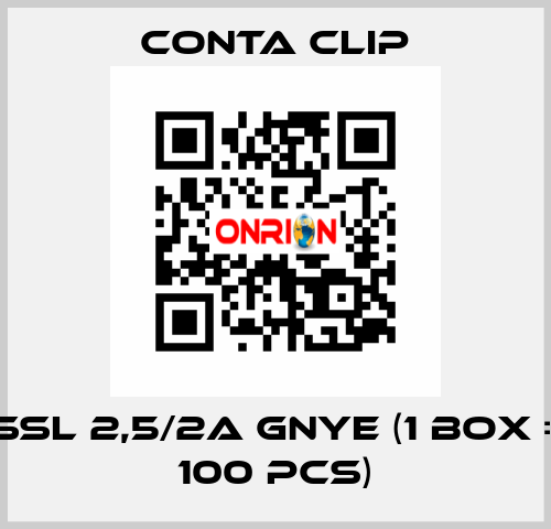 SSL 2,5/2A GNYE (1 box = 100 pcs) Conta Clip