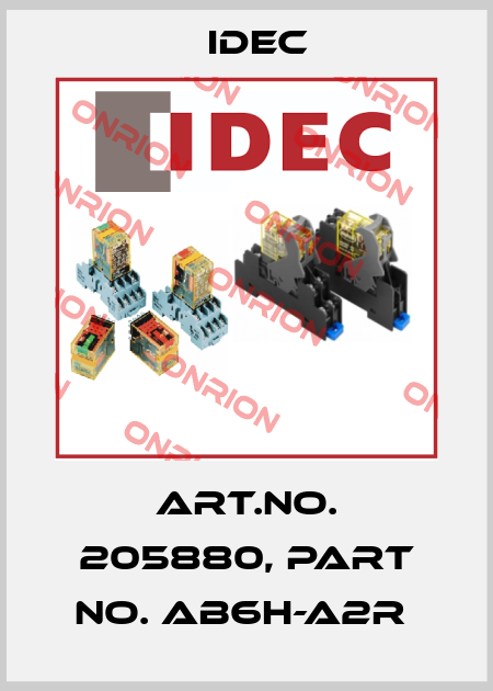 Art.No. 205880, Part No. AB6H-A2R  Idec