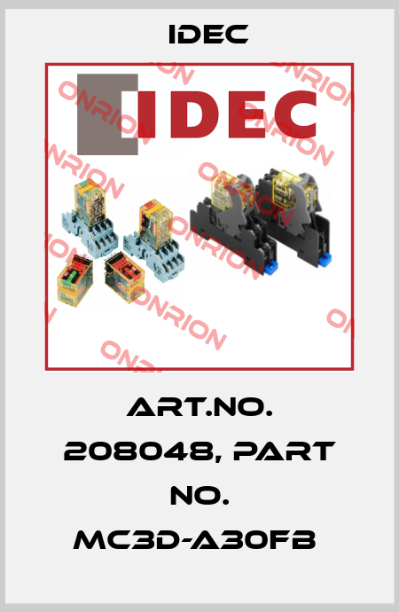 Art.No. 208048, Part No. MC3D-A30FB  Idec