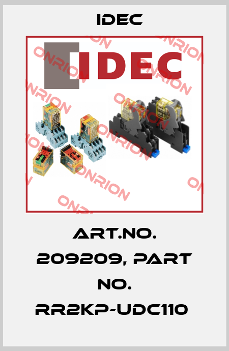 Art.No. 209209, Part No. RR2KP-UDC110  Idec
