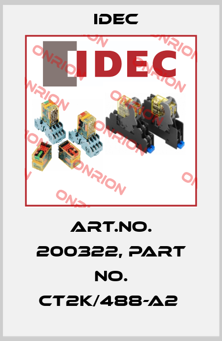 Art.No. 200322, Part No. CT2K/488-A2  Idec