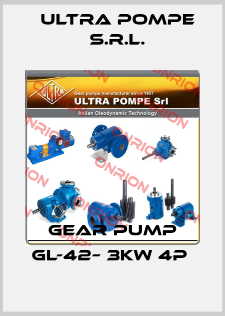 GEAR PUMP GL-42– 3KW 4P  Ultra Pompe S.r.l.