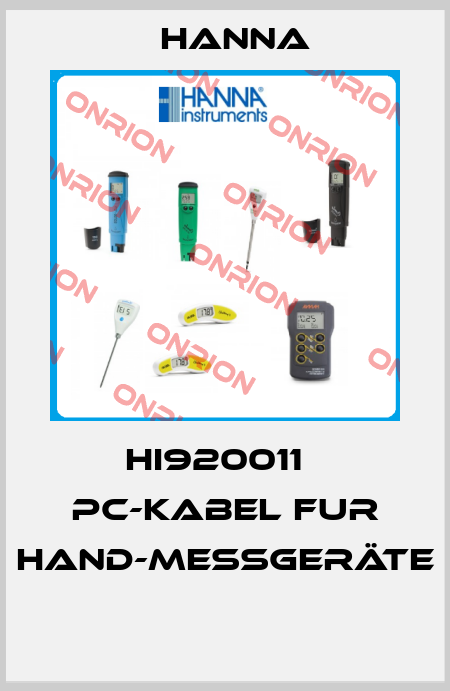 HI920011   PC-KABEL FUR HAND-MESSGERÄTE  Hanna