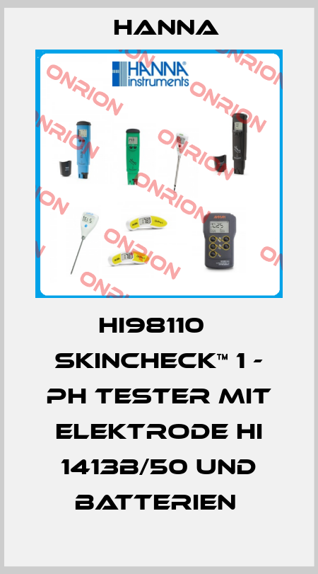 HI98110   SKINCHECK™ 1 - PH TESTER MIT ELEKTRODE HI 1413B/50 UND BATTERIEN  Hanna