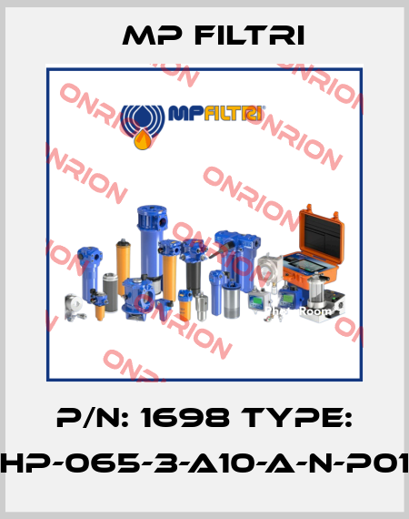 P/N: 1698 Type: HP-065-3-A10-A-N-P01 MP Filtri