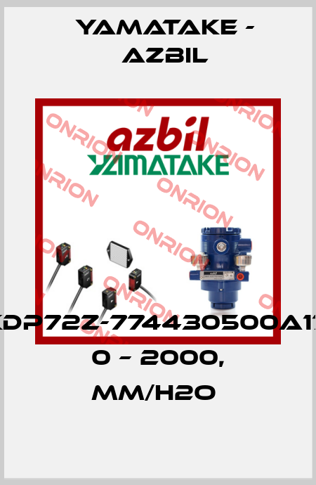 KDP72Z-774430500A17, 0 – 2000, MM/H2O  Yamatake - Azbil
