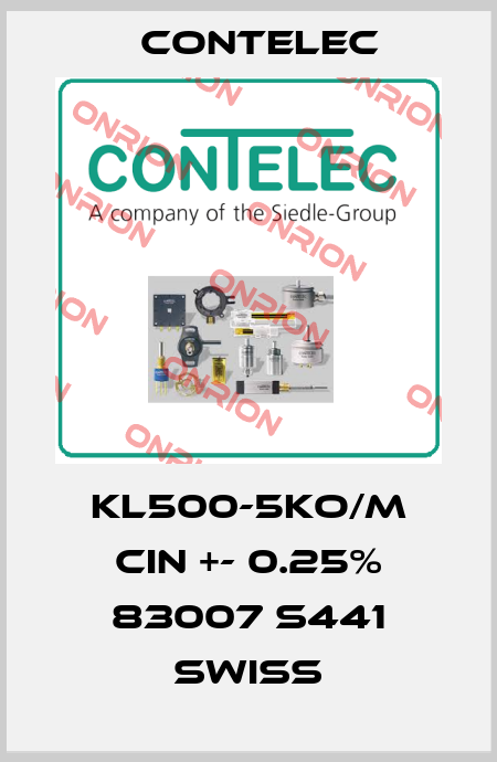 KL500-5KO/M CIN +- 0.25% 83007 S441 SWISS Contelec