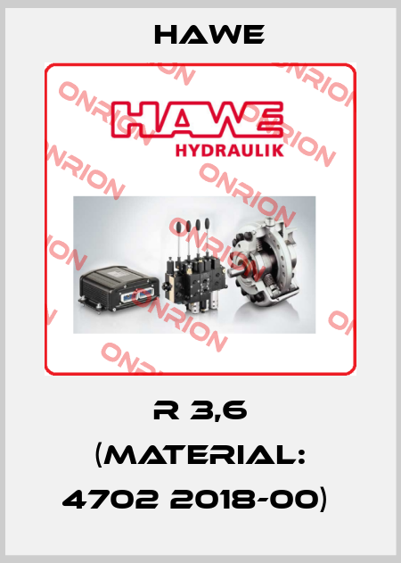 R 3,6 (Material: 4702 2018-00)  Hawe