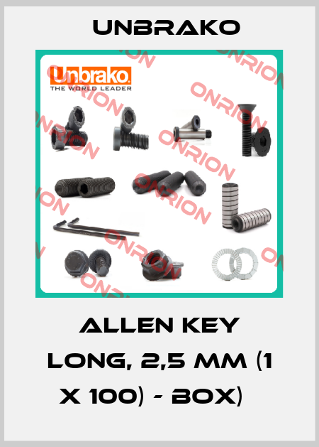 Allen Key long, 2,5 mm (1 x 100) - Box)   Unbrako