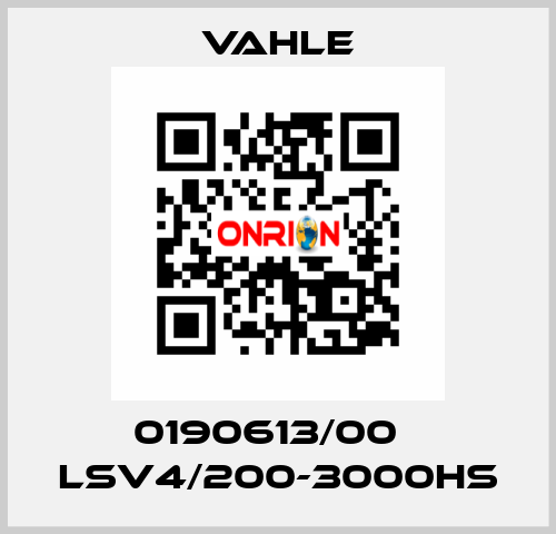 0190613/00    LSV4/200-3000HS  Vahle