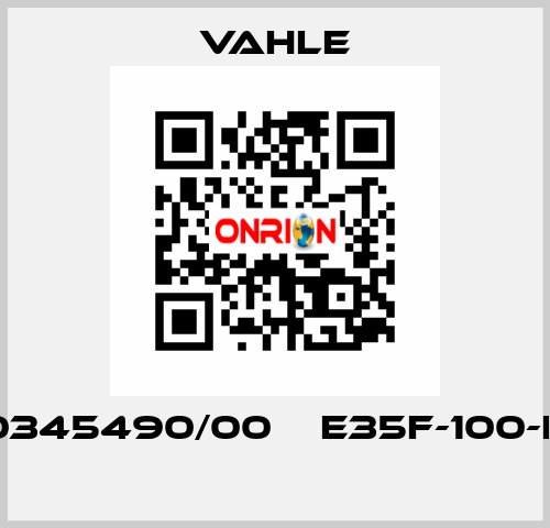 0345490/00    E35F-100-K  Vahle