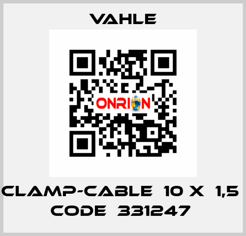 Clamp-cable  10 X  1,5  CODE  331247  Vahle