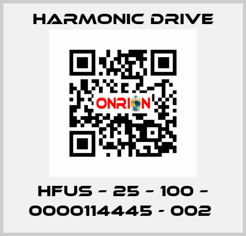 HFUS – 25 – 100 – 0000114445 - 002  Harmonic Drive