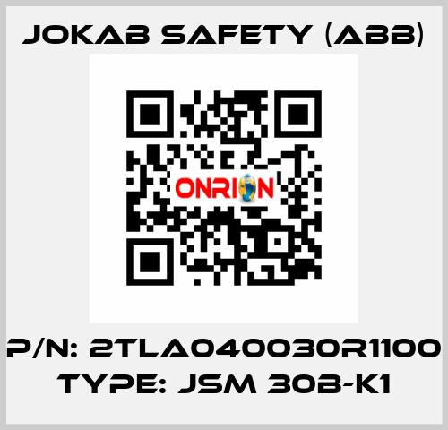 P/N: 2TLA040030R1100 Type: JSM 30B-K1 Jokab Safety (ABB)