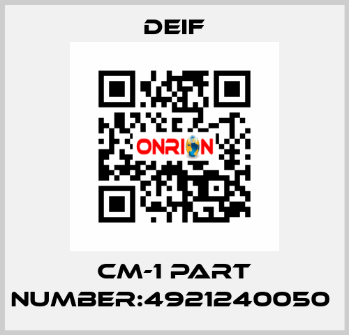 CM-1 part number:4921240050  Deif