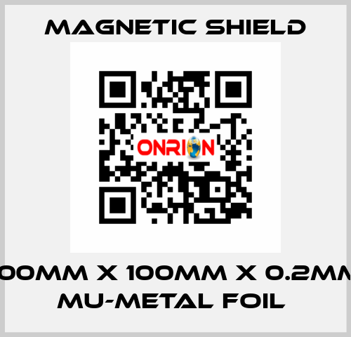 100mm x 100mm x 0.2mm Mu-metal Foil  Magnetic Shield