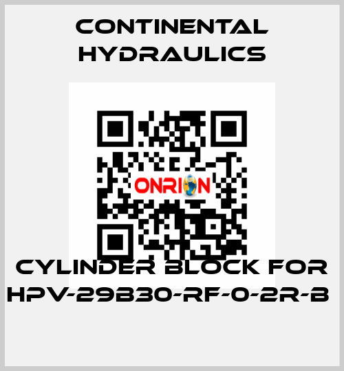 cylinder block for HPV-29B30-RF-0-2R-B  Continental Hydraulics