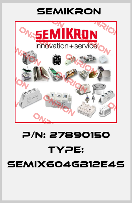 P/N: 27890150 Type: SEMiX604GB12E4s  Semikron