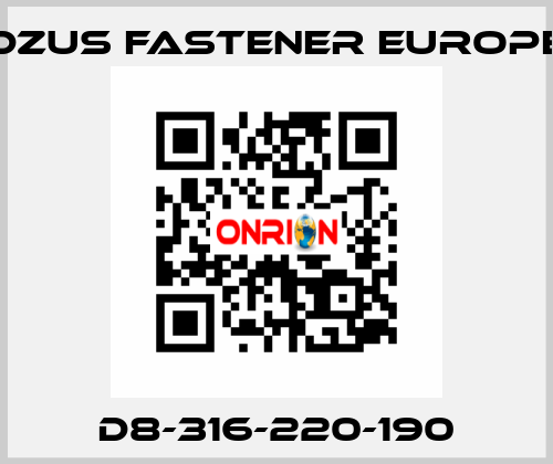 D8-316-220-190 Dzus Fastener Europe