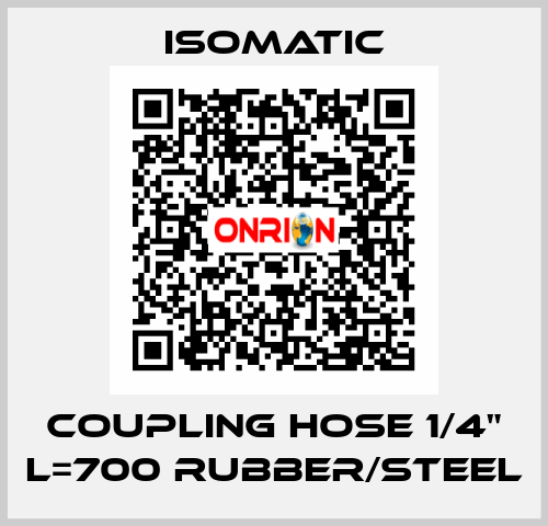 Coupling hose 1/4" L=700 rubber/steel Isomatic