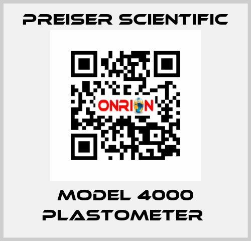 Model 4000 Plastometer  Preiser Scientific