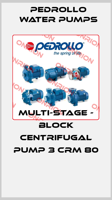 MULTI-STAGE - BLOCK CENTRIFUGAL PUMP 3 CRM 80  Pedrollo Water Pumps