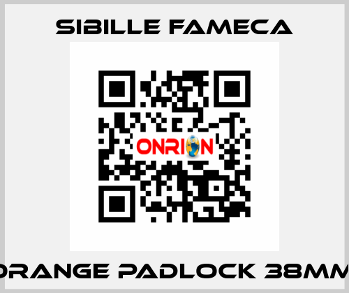 ORANGE PADLOCK 38MM  Sibille Fameca