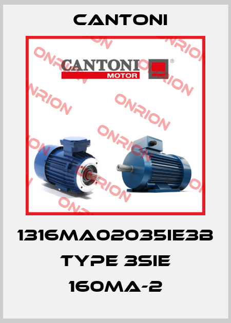 1316MA02035IE3B Type 3SIE 160MA-2 Cantoni