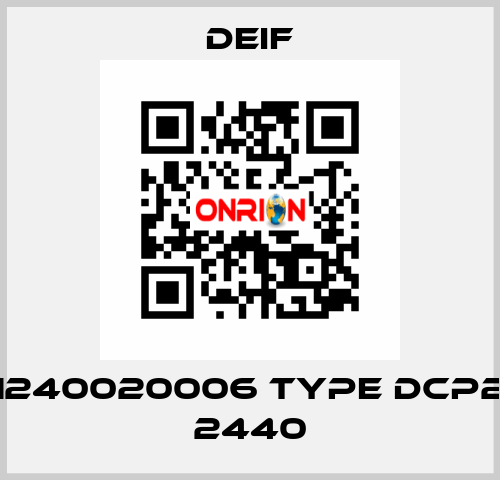 1240020006 Type DCP2 2440 Deif